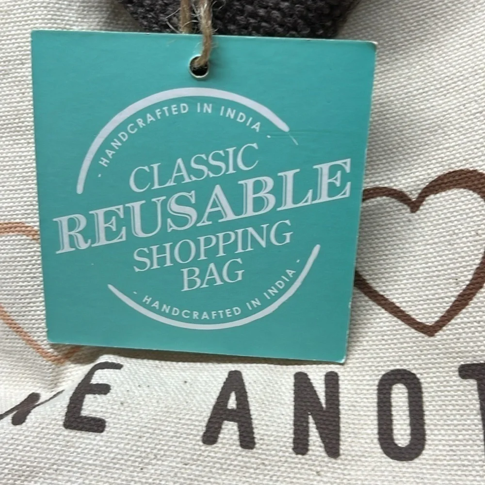 Tote Bag Logo Love One Another Shopping bag , beach bag